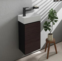Hansgrohe Xevolos E mosdószekrény kézmosóhoz 34x24, 5 cm bal oldali zsanérral, matt palaszürke/ sötét tölgy 54168730 (54168730)