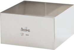 Decora Tortaszegély rozsdamentes acél négyzet 26x26x6cm - Decora (0063770)