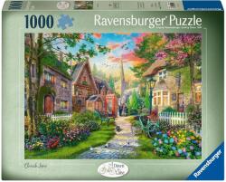 Ravensburger Puzzle Ravensburger din 1000 piese - Aleea cu o biserică (12001101) Puzzle