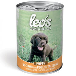 Leo's kutyakonzerv 415g Puppy Csirke-Pulyka - krizsopet