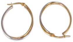 Ékszershop Bicolor ovális arany fülbevaló (1299417)
