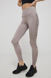 Reebok legging H56371 bézs, női, sima - bézs XS