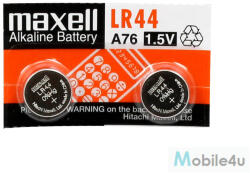 Maxell LR44 5x2 csomag (tépheto bliszter) 1, 5V alkáli gombelem (MAX131401)