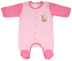  Vékony, pamut, elöl patentos kislány rugdalózó Macis mintával (44)