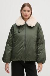 Save The Duck rövid kabát PETAL női, zöld, téli, oversize, D31841W. JADE19 - zöld S