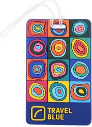 Travel Blue Squares Id Tag