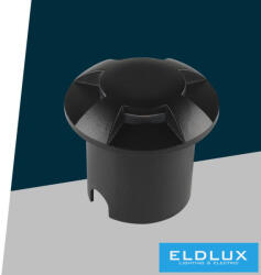 ELDLUX Taposólámpa LED 1w 50lm 4000k 360° IP67 fekete Ø60x54mm (324-N) - dreamlighting