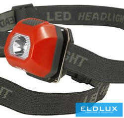 ARCAS LED fejlámpa 30lm 3-mod 2xCR2032 IP44 piros (30710012-RD)