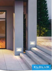 ELDLUX Lábazati süllyesztett LED lámpa PIR-vel 3w 150lm 3000k IP65 fehér 115x80x34mm (ES49-BC)
