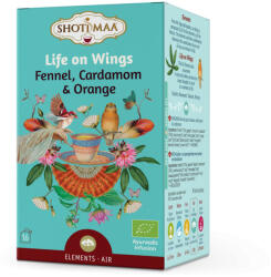 Shoti Maa bio life on wings édeskömény, kardamom és narancs tea 16x2g 32 g