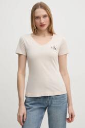 Calvin Klein Jeans pamut póló 2 db női, bézs, J20J223447 - fekete L