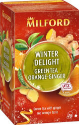 Milford winter delight zöld tea gyömbér-narancs 20x1, 75g 35 g - perfectlife