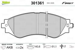 VALEO set placute frana, frana disc VALEO 301361 - automobilus