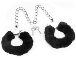 Lovetoy Catuse Fluffy Leg Cuffs Black Fetish Pleasure