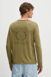 Zadig&Voltaire pamut hosszúujjú zöld, sima, JMTN00251 - zöld M