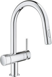 GROHE Baterie bucatarie Grohe Minta, inalta, tip C, dus, 2 functii, valva, crom, 31916000 (31916000)