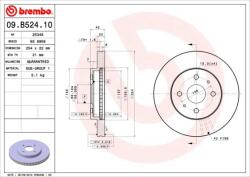 BREMBO Disc frana BREMBO PRIME LINE 09. B524.10 (09.B524.10)