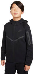 Nike Fleece Bluză pentru copii Cardigan cu glugă și buzunare Neagră Sportswear HV5867-010 (HV5867-010)