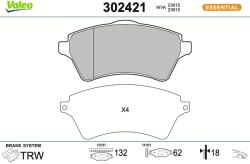 VALEO set placute frana, frana disc VALEO ESSENTIAL 302421 (302421)