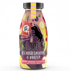 SLOOFIE SWEET VEGGIE az édes boldogság, alma-banán-bogyós gyümölcsök kutyasmoothie 250ml