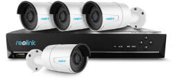Reolink Camera de supraveghere Sistem supraveghere IP exterior Reolink RLK8-410B4, 4 camere, 5 MP, IR 30 m, 4 mm, microfon, HDD 2 TB (RLK8-410B4-5MP)