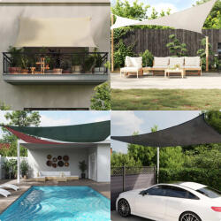 vidaXL Платно-сенник, 160 г/м2, бяло, 2, 5x4 м, HDPE (311234)