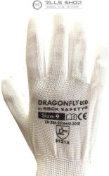  Dragonfly Eco Munka Kesztyű - Poliészter - Fehér - 9-es méret - 2 db (RS344371)