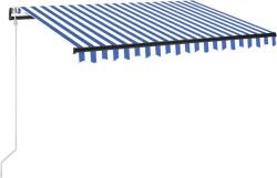 vidaXL Outsunny Automata Napellenző - Kék-Fehér - 350x250cm (3069091)