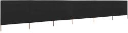vidaXL Szélfogó - 6 Paneles - Fekete - 800x160 cm (47184)