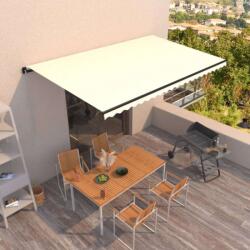 vidaXL Kihúzható Napellenző - Krémszínű - 500x350 cm (3069217)