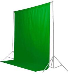 Caruba Chroma Key Green pamut háttér 2x3m, zöld - fotofelszereles
