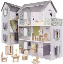 Inlea4Fun Casă de păpuși din lemn - Wooden Dollhouse (KX6278) Casuta papusi