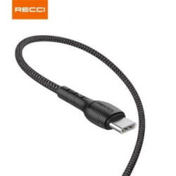Recci RTC-N16CB USB Type-C - USB-A adat- és töltőkábel 1m fekete (RTC-N16CB)