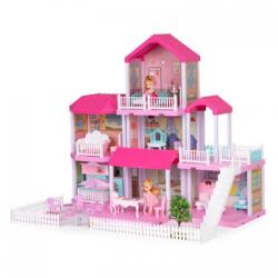 ECOTOYS Casuta pentru papusi cu mobilier (HC480394) Casuta papusi