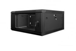 Lanberg 4U 19' fali rack szekrény 600x600mm fekete (WF01-6604-10B) (WF01-6604-10B)