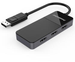 PremiumCord Displayport 1.4 - 3x HDMI elosztó adapter (KPORTAD20) (KPORTAD20)