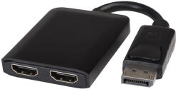 PremiumCord Displayport 1.4 - 2x HDMI elosztó adapter (KPORTAD18) (KPORTAD18)