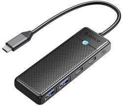 ORICO Papw2Ac-C3-015-Bk-Ep 4 az 1-ben Hub Adapter - Usb A3.0 X2 + Type-C3.0 X1 + Pd100W x1