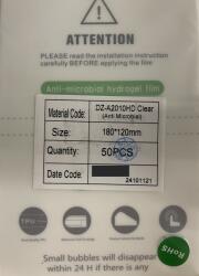  50DB HD Clear Fólia TPU kijelzővédő telefonhoz KOREA ANTI MICROBAL 3xPlusz, 210um, 4 réteg, 180x120mm (DZ-A2010) vágógépekhez