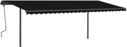 vidaXL Copertină retractabilă manual cu LED, antracit, 6x3, 5 m (3070284)