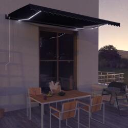 vidaXL Copertină retractabilă manual cu LED, antracit, 600 x 300 cm (3051248)