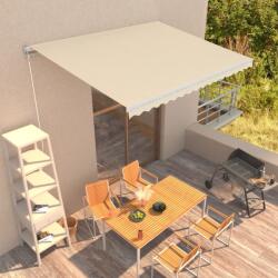 vidaXL Copertină retractabilă manual, crem, 400 x 300 cm (3051213)