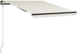 vidaXL Copertină retractabilă automat, crem, 300x250 cm (3055257)