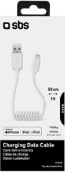 SBS Töltő Készlet Hálózati Töltővel Gyorstöltő USB Kimenettel + Lightning Kábel - 100/250 V, 2100 mAh, 1, 2 m