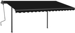 vidaXL Copertină retractabilă automat, cu stâlpi, antracit, 4, 5x3, 5 m (3070249)