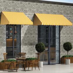 vidaXL Copertină de bistro, portocaliu și alb, 350 x 120 cm (143730)