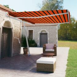 vidaXL Copertină autonomă retractabilă automat oranj&maro 500x350 cm (3069670)