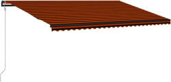vidaXL Copertină retractabilă automat, portocaliu & maro, 600x300 cm (3055273)