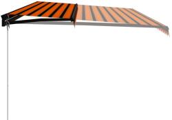 vidaXL Copertină retractabilă manual, portocaliu și maro, 600 x 300 cm (3055201)