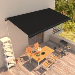 vidaXL Copertină retractabilă manual, antracit, 600 x 300 cm (3051242)